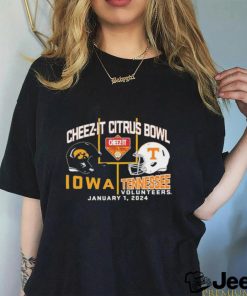 2024 Citrus Bowl Iowa Hawkeyes vs. Tennessee Volunteers Dueling Helmet Shirt