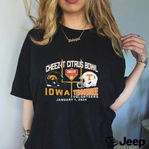 2024 Citrus Bowl Iowa Hawkeyes vs. Tennessee Volunteers Dueling Helmet Shirt