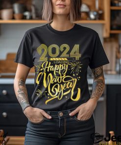 2024 Happy New Year loading fireworks gold shirt