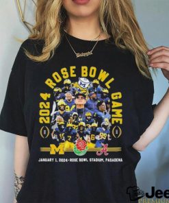 2024 Rose Bowl Michigan Wolverines Vs Alabama Crimson Tide January 1 2024 Rose Bowl Stadium Pasadena Shirt