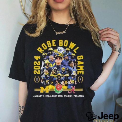 2024 Rose Bowl Michigan Wolverines Vs Alabama Crimson Tide January 1 2024 Rose Bowl Stadium Pasadena Shirt