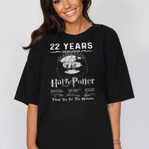 22 Years 2001 2023 Thank You For The Memories Signature  harry Potter Shirt