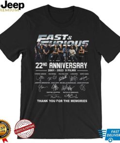 22nd Anniversary 2001 2023 Thank You For The Memories Fan T Shirt