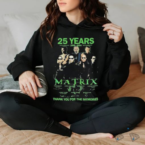 25 Years 1999 – 2024 The Matrix Thank You For The Memories Signatures shirt