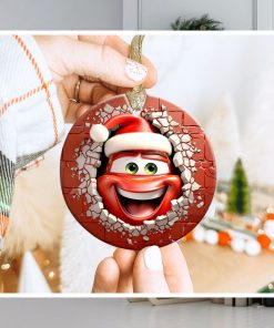 26 Files 3D Cartoon Movie Christmas Break Through Ornament Sublimation PNG, Christmas Round Ornament PNG