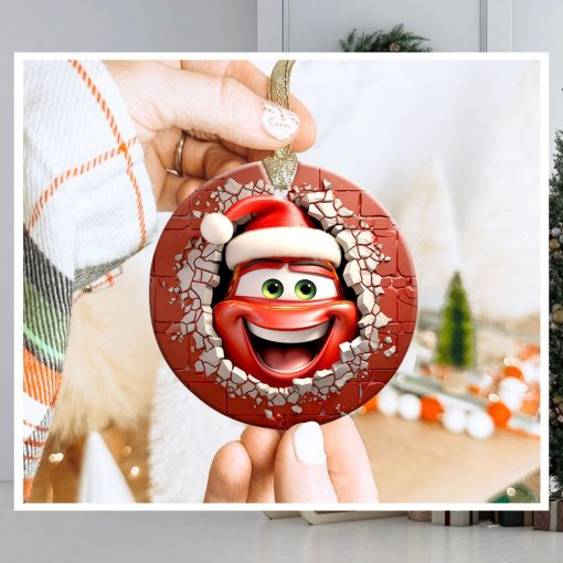 26 Files 3D Cartoon Movie Christmas Break Through Ornament Sublimation PNG, Christmas Round Ornament PNG