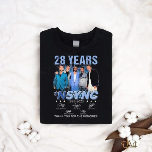 28 Years NSYNC 1995 2023 Thank You For The Memories Signatures Shirt