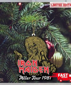 2D Iron Maiden Killer Tour 1981 Merch Store Logo Christmas Tree Decorations 2023 Holiday Gift Ornament