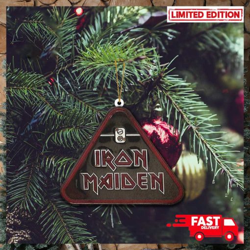 2D Iron Maiden Triangle Logo New Autumn Merch Store 2023 Christmas Tree Decorations Ornament
