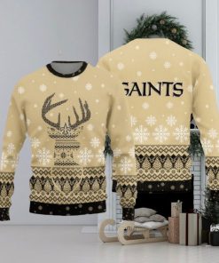 New Orleans Saints Christmas Reindeer Ugly Christmas Sweater Hat AOP Gift For Fans