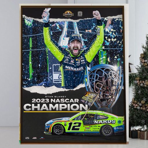 Congrats Ryan Blaney Is The 2023 NASCAR Champion Home Decor Poster Canvas