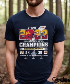 3 Time Quick Lane Bowl Champions Minnesota Golden Gophers Shirt