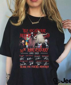 30th Anniversary Of The Nightmare Before Christmas 1993 2023 Thank You For The Memories Signatures Shirt