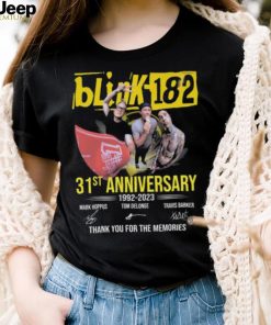 31st anniversary 1992 2023 Blink 182 thank you for the memories signatures shirt