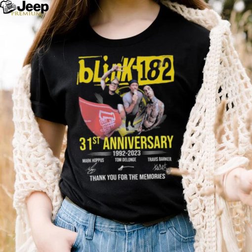 31st anniversary 1992 2023 Blink 182 thank you for the memories signatures shirt