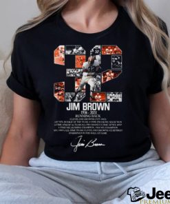 32 Jim Brown Cleveland Browns, Jim Brown 1936 2023 Rip Signatures Shirt