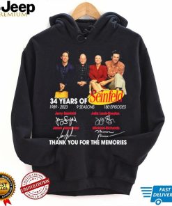 34 Years Of Seinfeld Jerry Seinfeld Jason Alexander Signature Thank You For The Memories Shirt