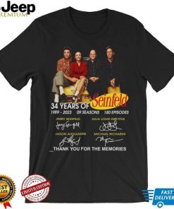 34 Years Of Seinfeld Thank You For The Memories Signatures Shirt