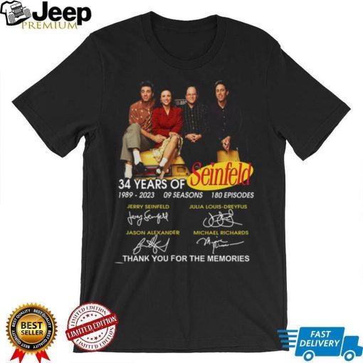 34 Years Of Seinfeld Thank You For The Memories Signatures Shirt