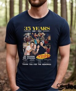 35 Years 1989 – 2024 Seinfeld 09 Seasons 180 Episodes Thank You For The Memories T Shirt