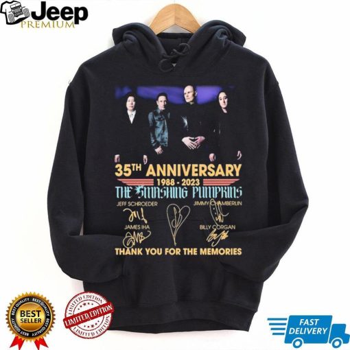 35th Anniversary 1988 2023 Jeff Schroeder James Iha Signature Thank You For The Memories Shirt