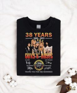 38 Years 1985 – 2023 Guns N Roses Thank You For The Memories Signatures T Shirt