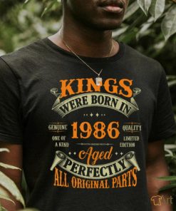 38th Birthday Gift Vintage Kings Born In 1986 38 Years Old T Shirt