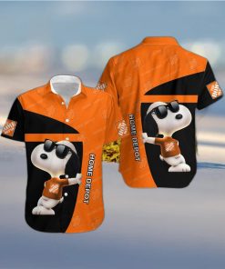 3D All Over Printed Home Depot Cute Snoopy Short Sleeve Summer Gift Hawaiian Shirt