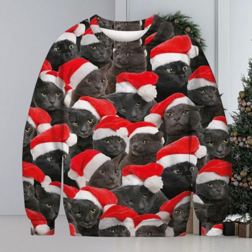 3D Animal Cute Cat Print Christmas Sweater