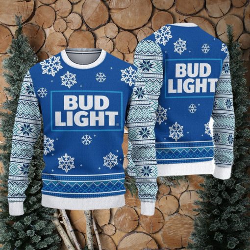 3D Bud Light Classic Ugly Christmas Sweater