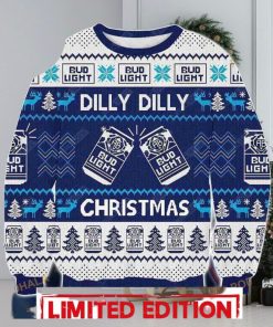 3D Bud Light Dilly Beer Ugly Christmas Sweater