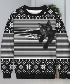 3D Cat Print Christmas Sweater