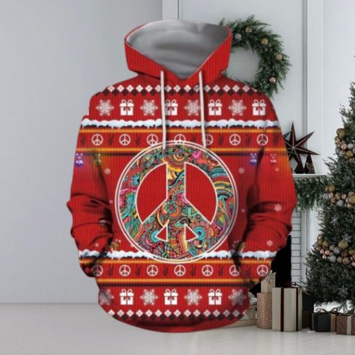 3D Christmas Hippie Hoodie 3D All Over Print