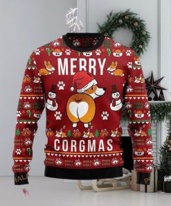 3D Funny Corgi Merry Corgmas Ugly Christmas Sweater