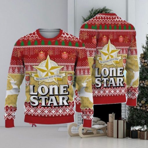 3D Lone Star Ugly Sweater Beer Drinking Christmas