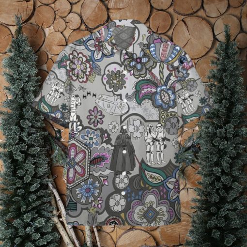 3D Star Wars Bandana Custom Gray Pattern Hawaiian Shirt Style Gift For Men And Women