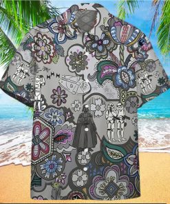 3D Star Wars Bandana Custom Gray Pattern Hawaiian Shirt