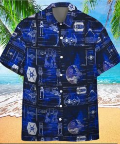 3D Star Wars Detailed Structure Of Spaceship Scan Custom Hawaiian Shirt