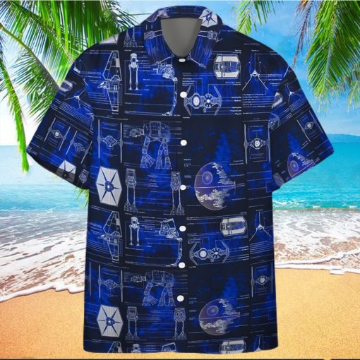 3D Star Wars Detailed Structure Of Spaceship Scan Custom Hawaiian Shirt