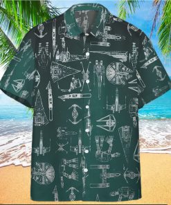 3D Star Wars Starships Green Custom Hawaiian Shirt