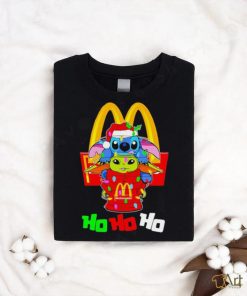 Stitch and baby Yoda Mcdonalds ho ho ho Christmas shirt