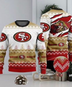 49ers Ugly Christmas Sweater Back Scratches Football Helmet San Francisco 49ers Gift