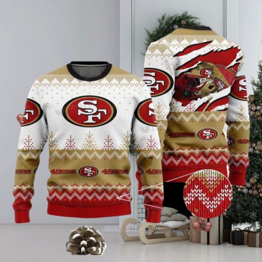 49ers Ugly Christmas Sweater Back Scratches Football Helmet San Francisco 49ers Gift