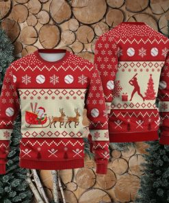 Baseball Reindeer Christmas Sweater Trending For Men And Women Gift Holidays