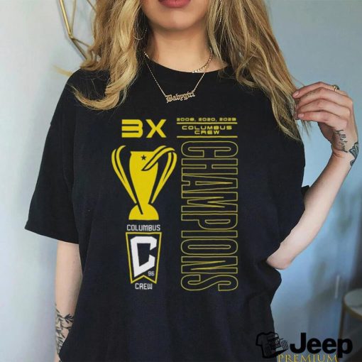 3x 2008 2020 2023 Columbus Crew Champions t shirt