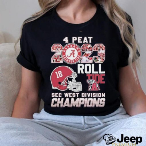 4 peat – 2023 sec west Division champions Alabama crimson tide shirt