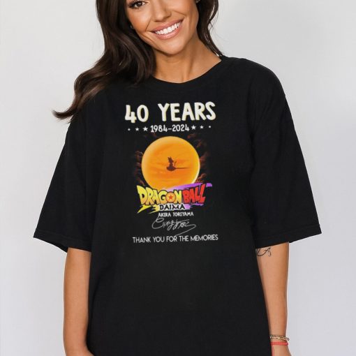 40 Years 1984 2024 Dragon Ball Daima Akira Toriyama Thank You For The Memories Signature shirt