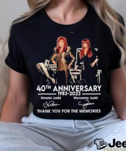 40th anniversary 1983 – 2023 naomI judd and wynonna judd thank you for the memories shirt
