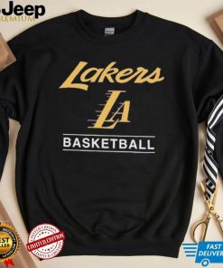 '47 Black Los Angeles Lakers 2023 24 City Edition Triplet Franklin T Shirt