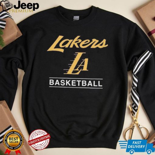 ’47 Black Los Angeles Lakers 2023 24 City Edition Triplet Franklin T Shirt